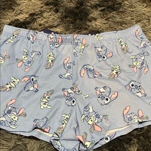 Disney Blue Character Print Women's Athletic Shorts